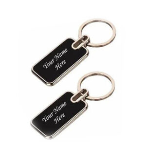 Personalized Premium Metal KeyChain With Name Engraved (Pack Of 2)